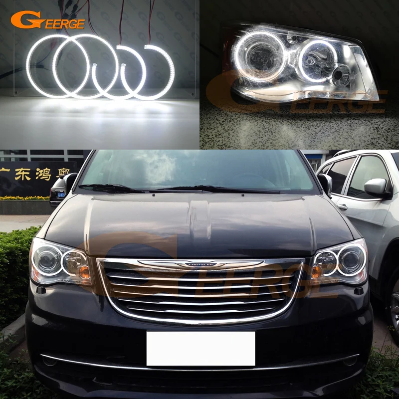 Для Chrysler Voyager Grand Voyager 2008- smd led angel eyes kit отличное Ультра яркое освещение DRL