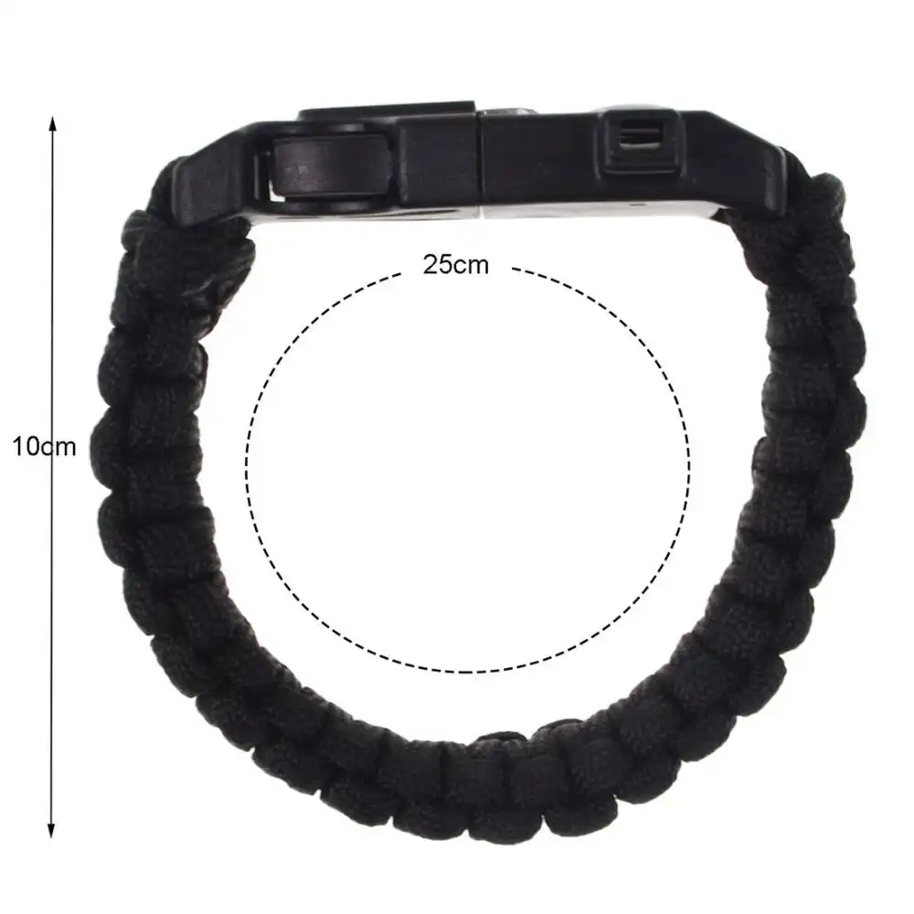 Outdoor Protection Paracord Bracelet Survival Embedded Comp Fire Starter Emergency Knife Whistle Hiking Camping Hunting Gear Outdoor Protection Paracord Bracelet Survival Embedded Comp Fire Starter Emergency Knife Whistle Hiking Camping Hunting Gear