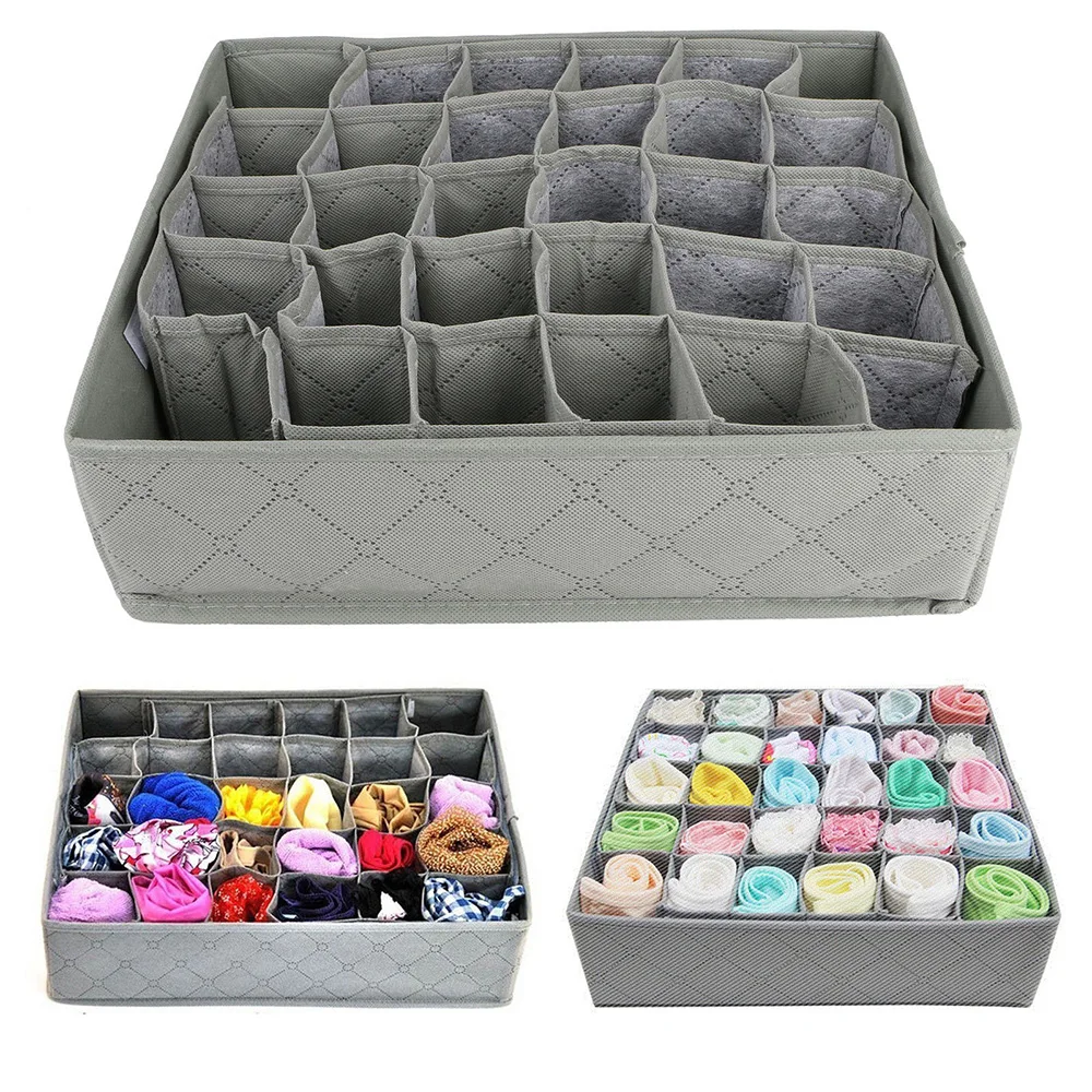 Home Flodable Non-woven Fabric Underwear Socks Drawer Organizers with 30 Grids/Cells Wardrobe Save Space Storage Box Cases Home Flodable Non-woven Fabric Underwear Socks Drawer Organizers with 30 Grids/Cells Wardrobe Save Space Storage Box Cases