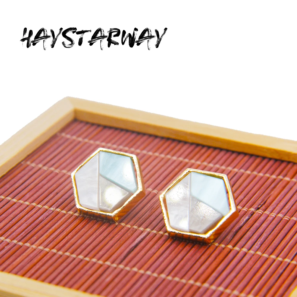 

HayStarWay New Design Simple Geometric Stud Earrings For Women Best Friend Gift Fashion Jewelry