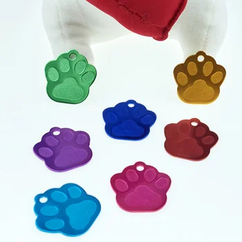 

200pcs wholesale pet paw name tags id dog tags in stocks free shipping