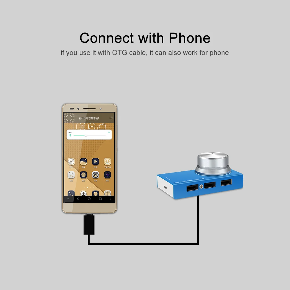 USB регулятор громкости для компьютера динамик аудио переключатель с одной