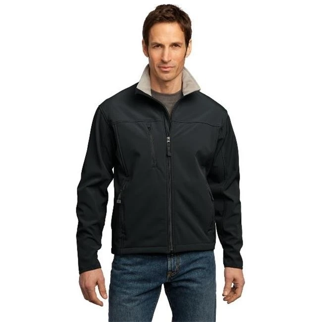 Port Authority TLJ790 Mens Glacier Soft Shell Jacket Black & Chrome 4XL ...