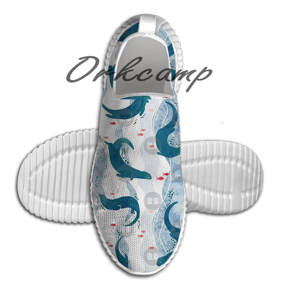 

Swimming Otters In Blue Running Shoes Walking Shoes Summer Comfortable Light Weight Jogging Yoga Shoes