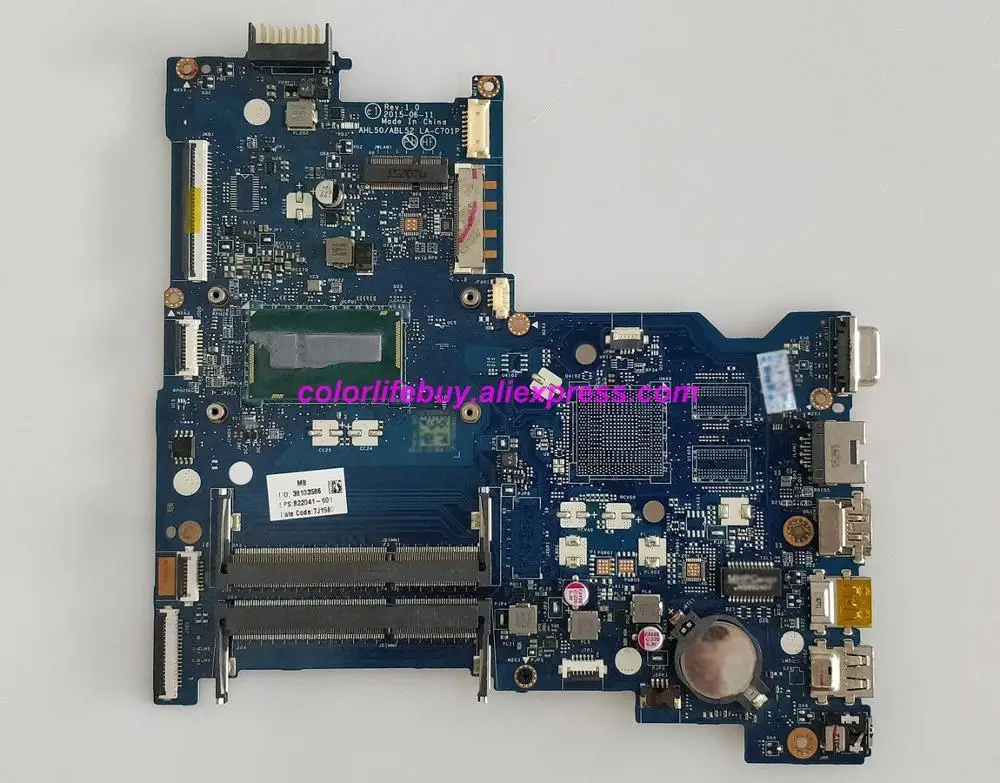 #Special Offers Genuine 822041-601 822041-001 w i3-5005U CPU UMA AHL50/ABL52 LA-C701P Laptop Motherboard for HP 240 250 G4 NoteBook PC