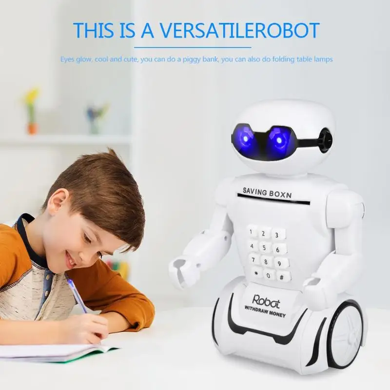 

Electronic Password Robot Piggy Bank Safe Lighting Music Coin Cash Saving Money Robot Piggy Box Desk Lamp Children Toys Ornament
