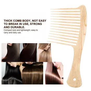 

beard comb Men Retro Oil Hair Hairdressing Wooden Comb Portable Wide Large Tooth Hairstyle Comb q