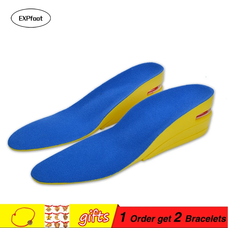 Height increase insoles for men/women 3.5/5/6cm up invisiable arch