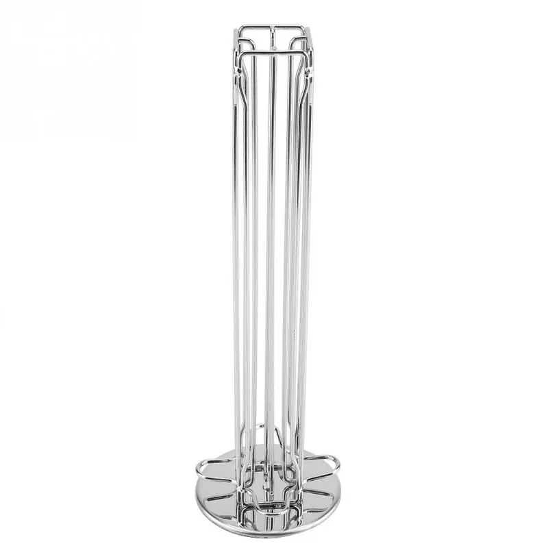 

Zerodis 40 Cups Rotatable Coffee Pod Holder Iron Chrome Plating Display Capsule Rack Stand Storage Shelves