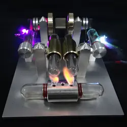 Высокомощный кварцевый двухцилиндровый генератор Стирлинга модель игрушки для домашнего декора Детская образовательная модель паровой