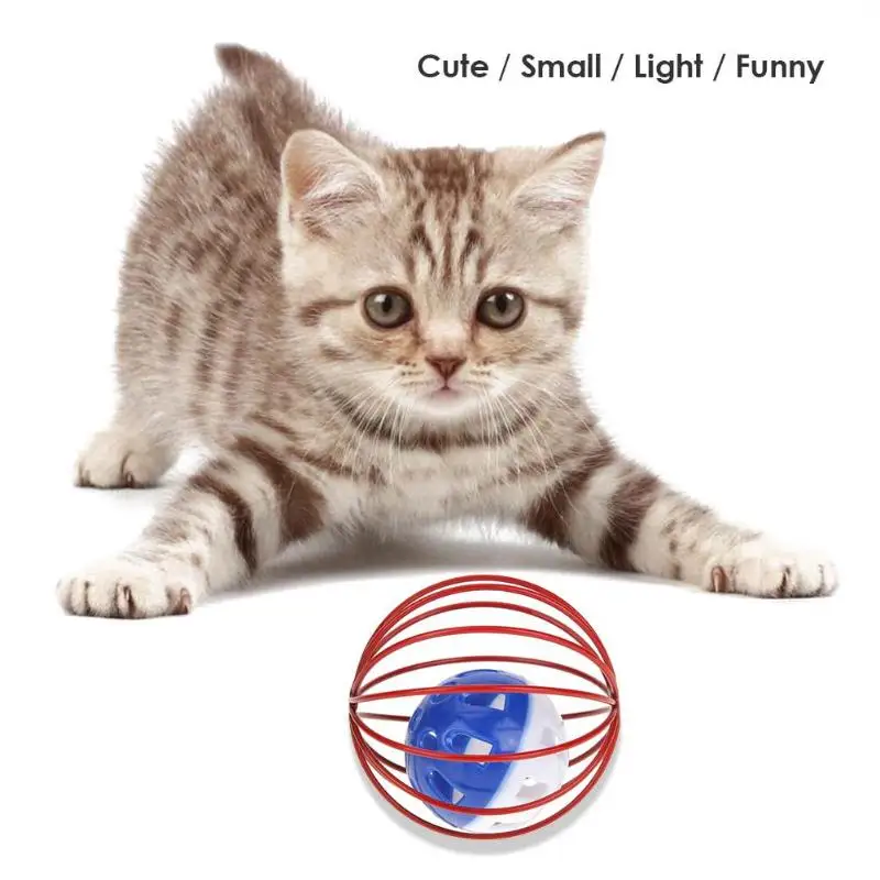 

6.5cm Funny Pet Kitten Cat Playing Plastic Ball Cage Toys Home Gatos Jouet Chat Juguetes Para Gatos Katten Speelgoed