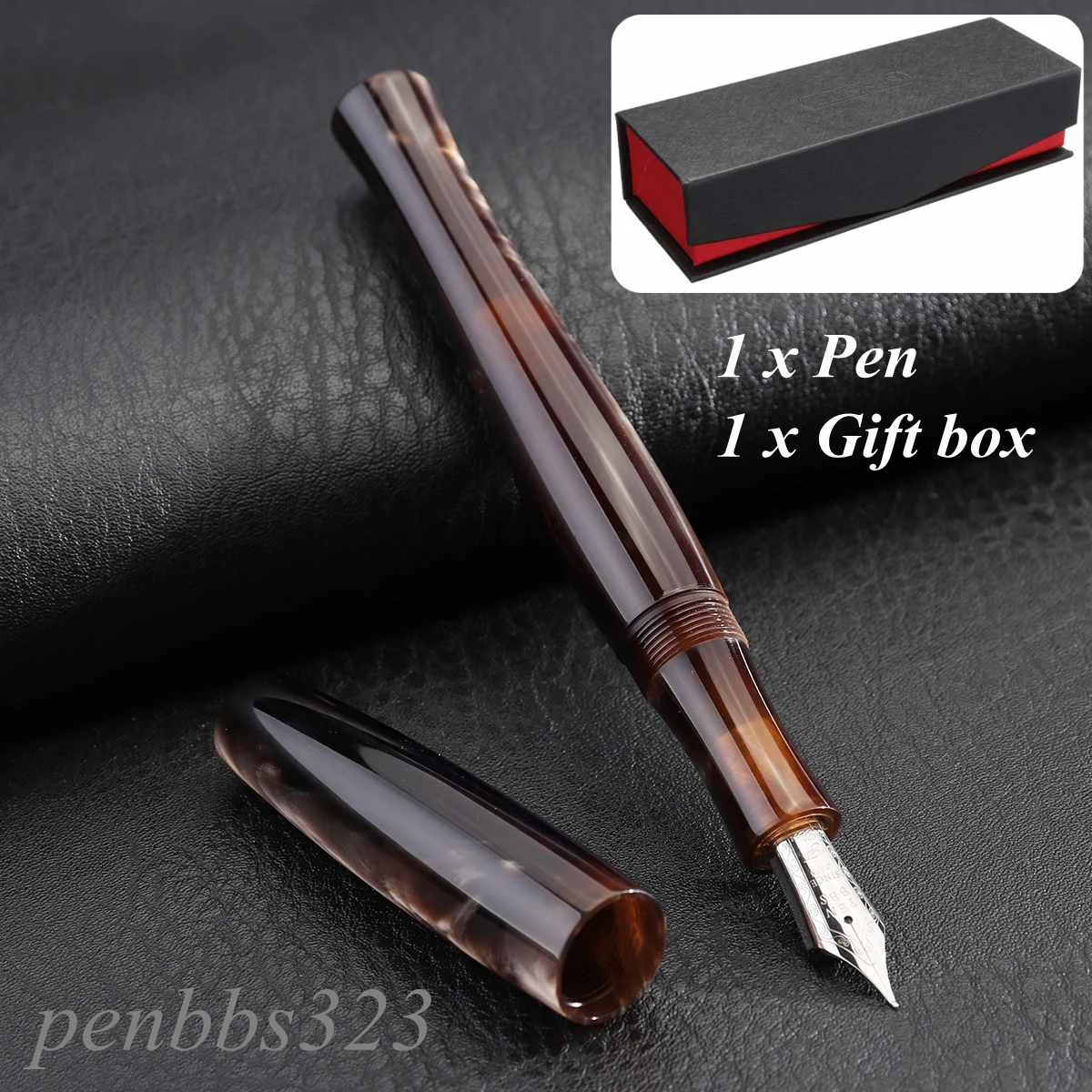 

PENBBS 323 Fine Nib Fountain Color Handmade Screw Cap Smooth Fountain Pen Kid Children Gift