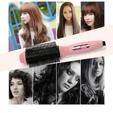 Керамика прямые волосы выпрямитель волос, щипцы для завивки керлинг стержень катиться прямо двойного назначения челкой электрическая катушка гребень 100 V-240 V