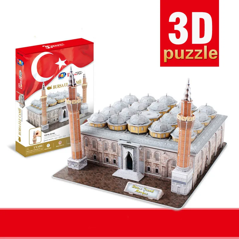 

New Composites Happy Cube 3D Puzzles Turkey Boer SA Mosque DIY Building Model Intelligence Development Children's Toys Gifts