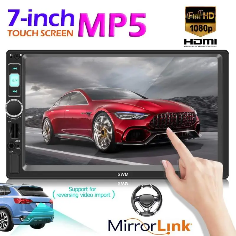 

SWM X4G 2din 12V Bluetooth Car Stereo MP3 GPS Navigation Head Unit Receiver FM Radio WMA/WAV/APE/FLAC