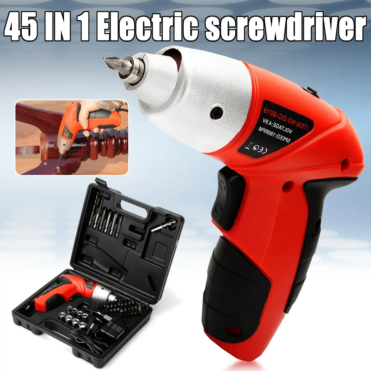 

Electric Screwdriver Lithium Battery Rechargeable Parafusadeira Furadeira Multi-function Cordless Electric Drill Power Tools