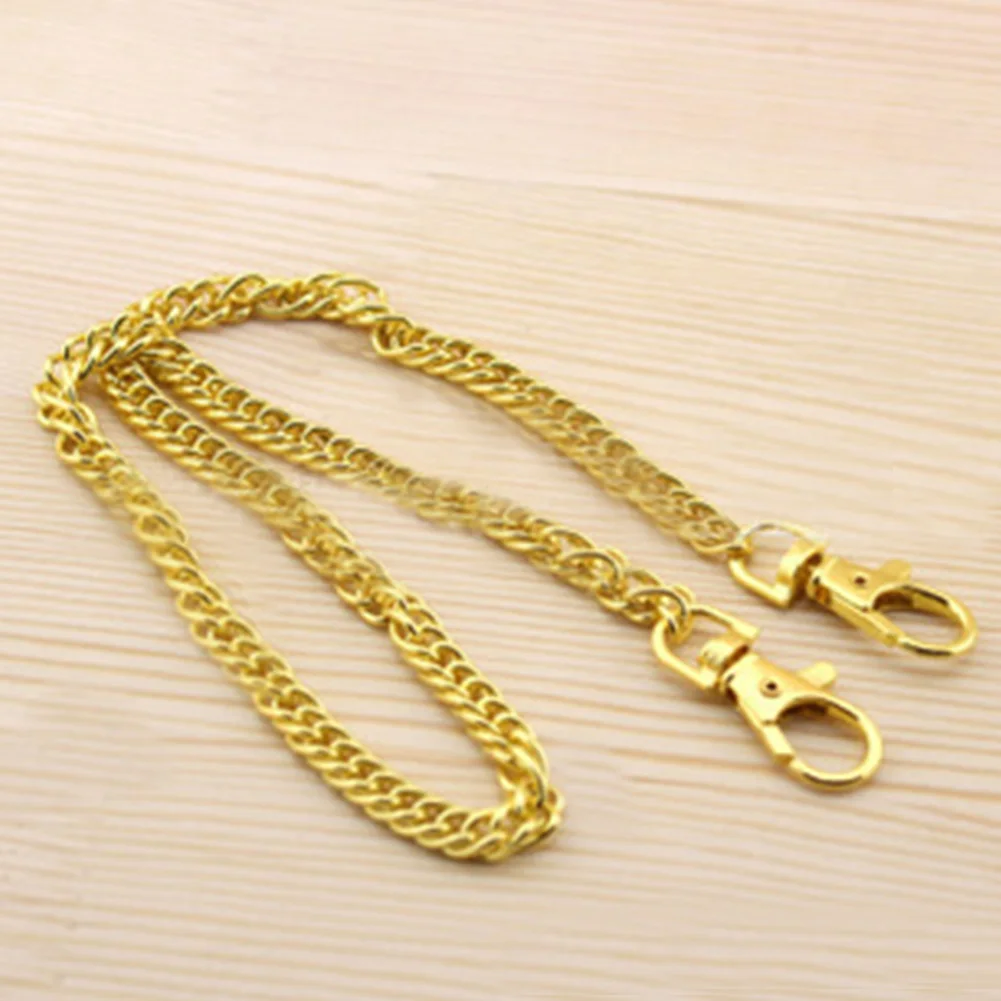 120cm Metal Chain Strap for Shoulder Bags Handbags Handle DIY Chain Belt for Bag Accessories Double Woven Iron Chain Bag Straps