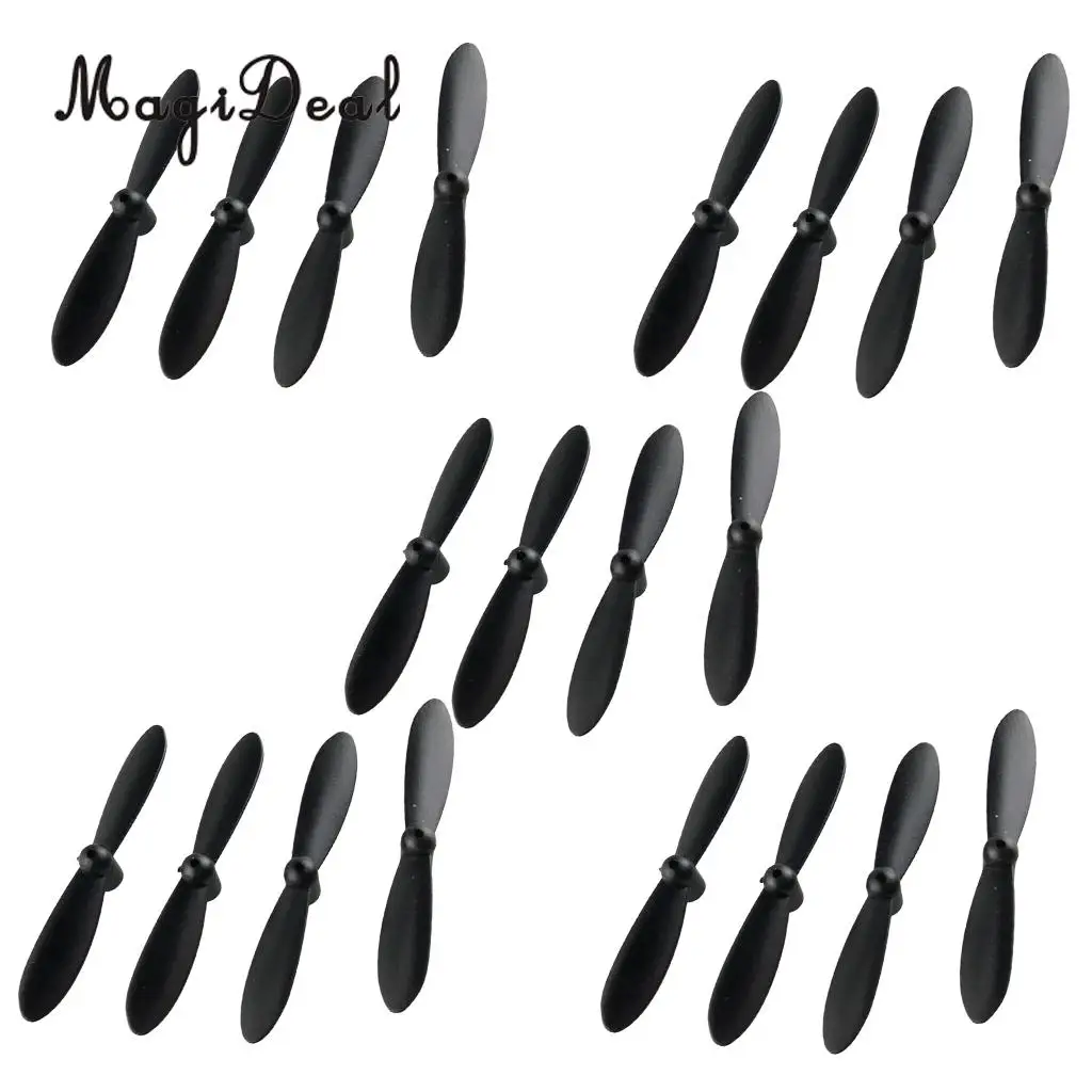 20Pcs Propeller Set Airscrew Replacement for Cheerson CX 10 Mini Drone Quadcopter Helicopter RC Accessories Black