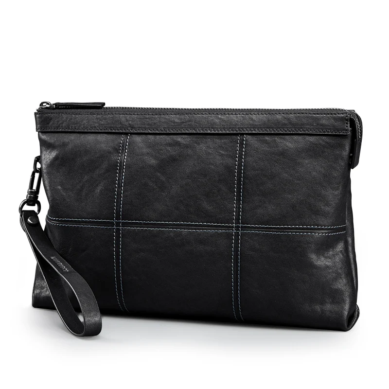 

MANBERCE Brand High Quality Men Clutch Bag Top Genuine Leather Handbags Large Capacity Men's Bag Cowhide Wallet Free Ship