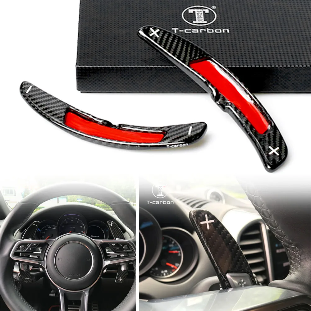 Carbon Fiber Steering Wheel Paddle Shift For Porsche Panamera Macan Cayenne 911 Carrera 991 Boxster/Cayman 718- PDK