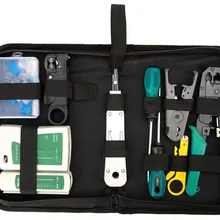 10 комплектов RJ45 RJ11 RJ12 CAT5 CAT5e Портативный локальной сети Набор инструментов для ремонта кабеля Utp и плоскогубцы Обжимные Щипцы Зажим разъем ПК