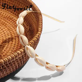 

Flatfoosie Trendy SeaShell Headbands Beaded Hair Hoops for Women Bohemian New Statement Fashion Women Hair Hoops Jewelry Gifts