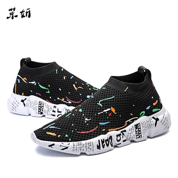 

Fashion Sock Sneakers Men Tenis Men Shoes Casual Mesh Luxury Breathable Footwear Male Shoes Human Mixed Colors Krasovki