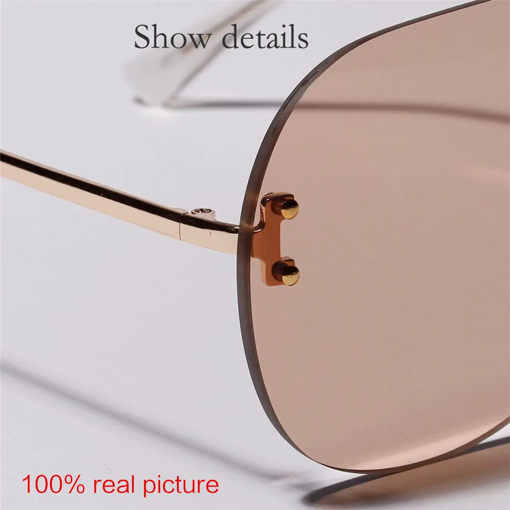 Women Oversized Sunglasses Vintage Luxury Brown Black Red Orange Eyewear Uv400