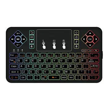 

Q9 bluetooth Wireless 3 Colors Backlit Touchpad Air Mouse Mini Keyboard for Android TV Box Phone RGB Fly Air Mouse RemoteControl