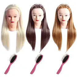 Высокая Температура Fibre манекен Учебные головы-манекены с расческой для парикмахеров стилистов косметологии школьников