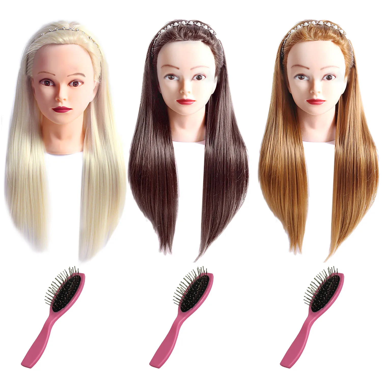 

High Temperature Fibre Mannequin Manikin Training Head with Comb for Hairdressers Hair Stylists Cosmetology School Student
