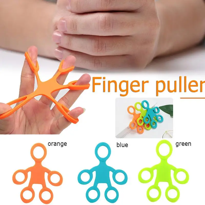 

Silicone Finger Gripper Strength Trainer Resistance Band Hand Grip Wrist Yoga Stretcher Finger Expander Men Women Exercise