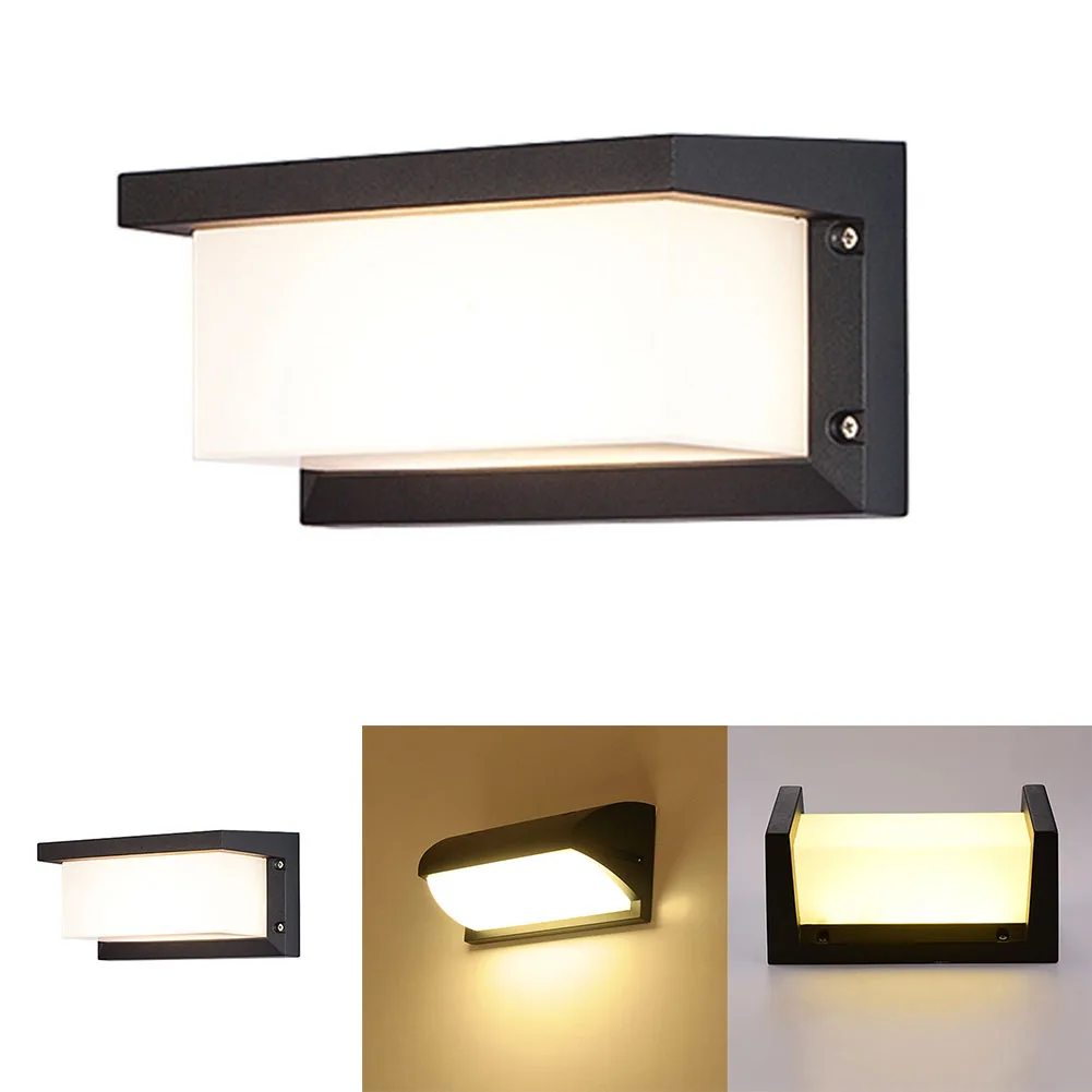 Outdoors Wall Lamp Porch Radar Rectangle Courtyard LED Light Motion Sensor Decorations Modern Simple Garden Waterproof Home Use