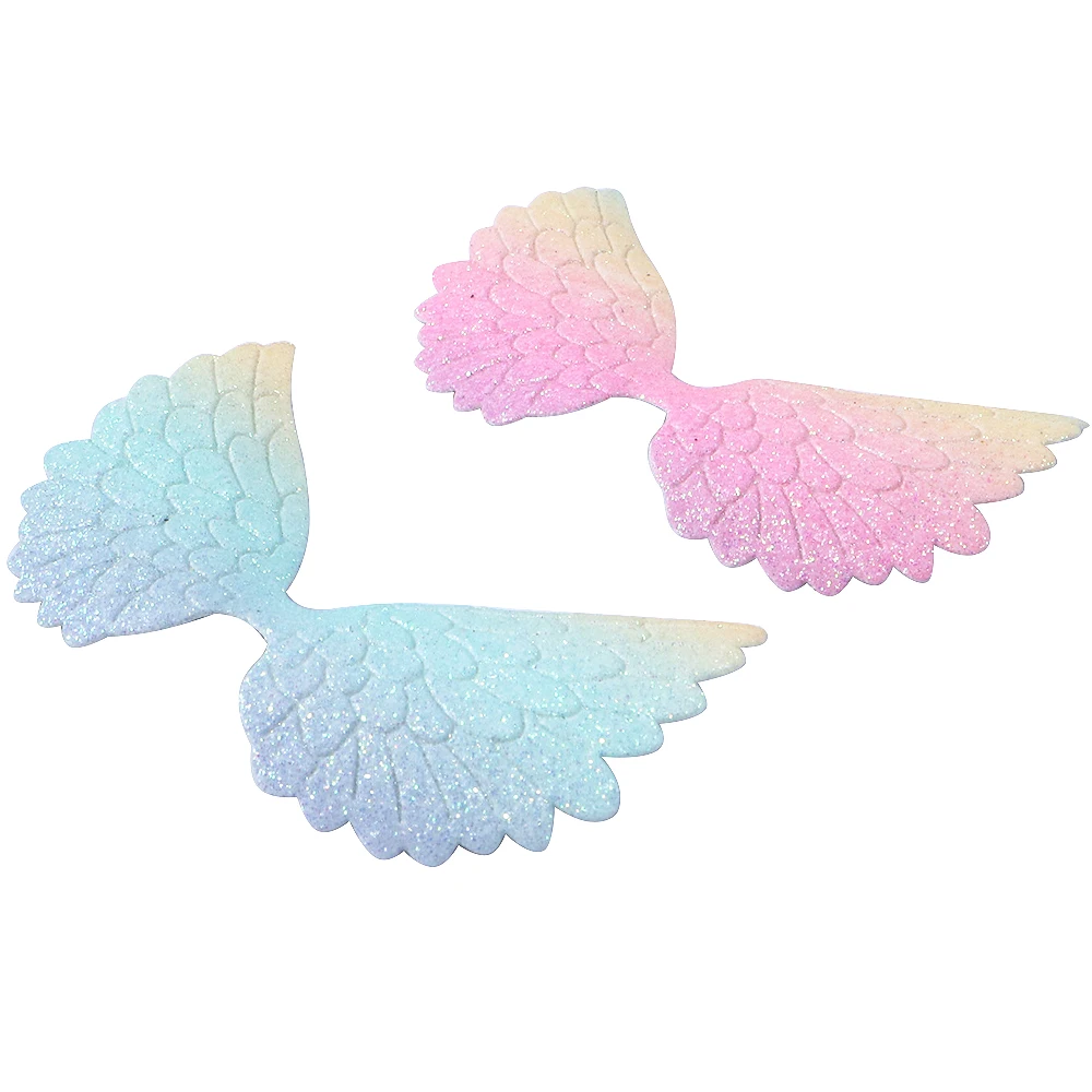 

david angie Glitter Rainbow Wings Patch Valentine's Day DIY Accessories Bowknot Bag Handmade Decoration Materials,5Yc4865