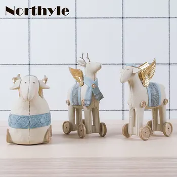 

Vintage cloth art theme sheep figurine money box for home decoration resin sheep craft kawaii christmas gift for kids