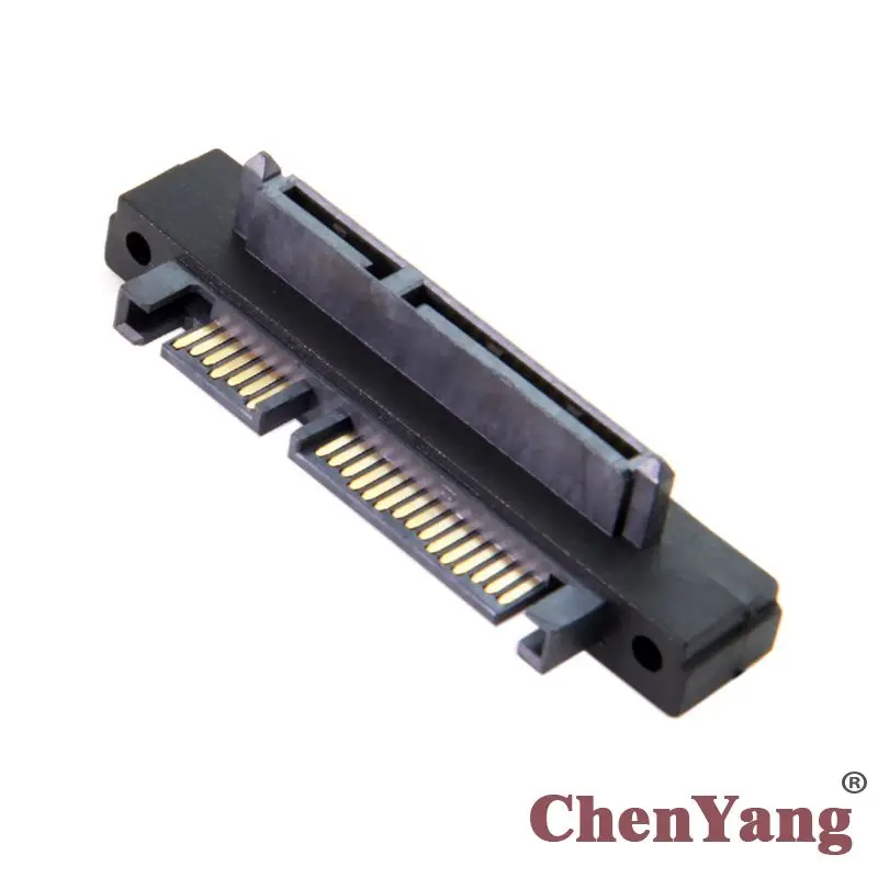 

10pcs/lot SATA 22Pin 7+15 Male to SATA 22P Female 90 Degree Up & Angled Down angled Extension Adapter Convertor Black