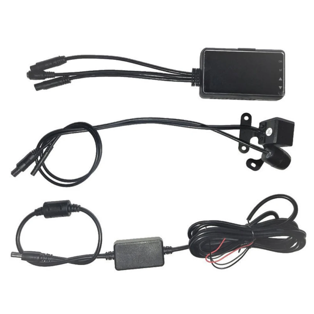 Dash Cam Driving High Definition LCD Display Motion Detection Wide Angle DVR Dual Lens Dashboard Video Recorder Motorcycle