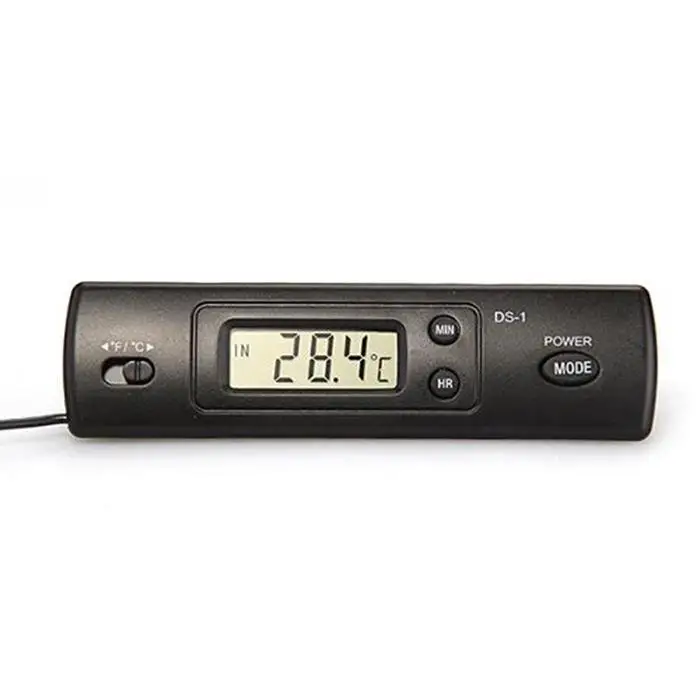 Auto LCD Display Clock Car Electronic DC1.5V AAA Casual Black Digital Thermometer 50dC-69C 1.5m Auto LCD Display Clock Car Electronic DC1.5V AAA Casual Black Digital Thermometer 50dC-69C 1.5m