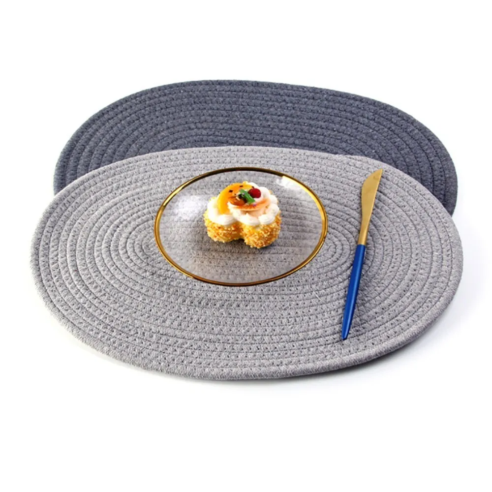 1pc Placemat Pad Coasters Kitchen Table Mats For Dining Table Tableware Pad Hand-made Cotton Rope Woven Bowl Coaster Mat 1pc Placemat Pad Coasters Kitchen Table Mats For Dining Table Tableware Pad Hand-made Cotton Rope Woven Bowl Coaster Mat