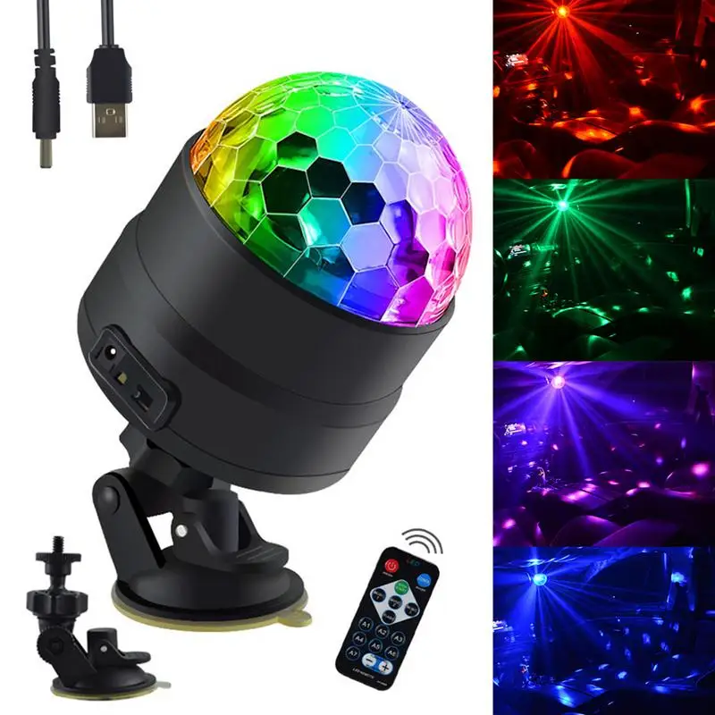 

5V USB Led Stage Light Disco DJ Ball Lighting Mini Led Music Crystal Rotating Lamp for Home Wedding Outdoor Party