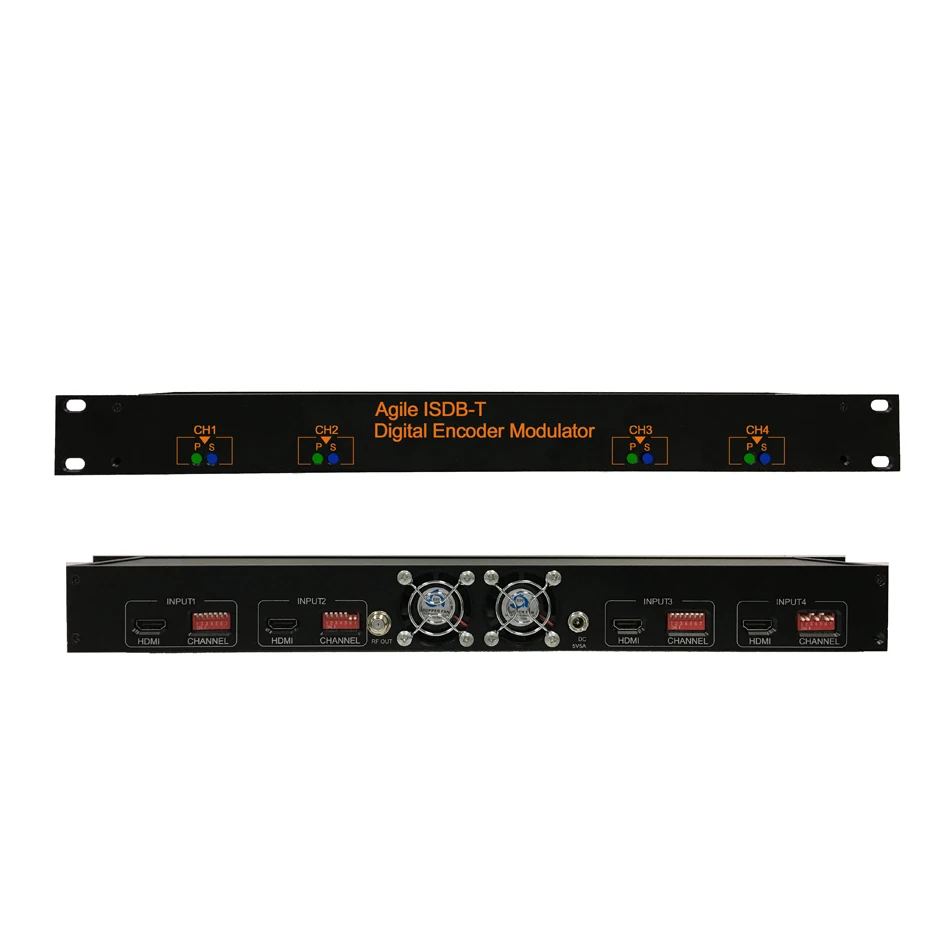 ISDB-T модулятор 1U 4 канала 1080P HDMI к цифровому Кодировщику модулятор 1080P HDMI удлинитель по коаксиальному модулятору V204I