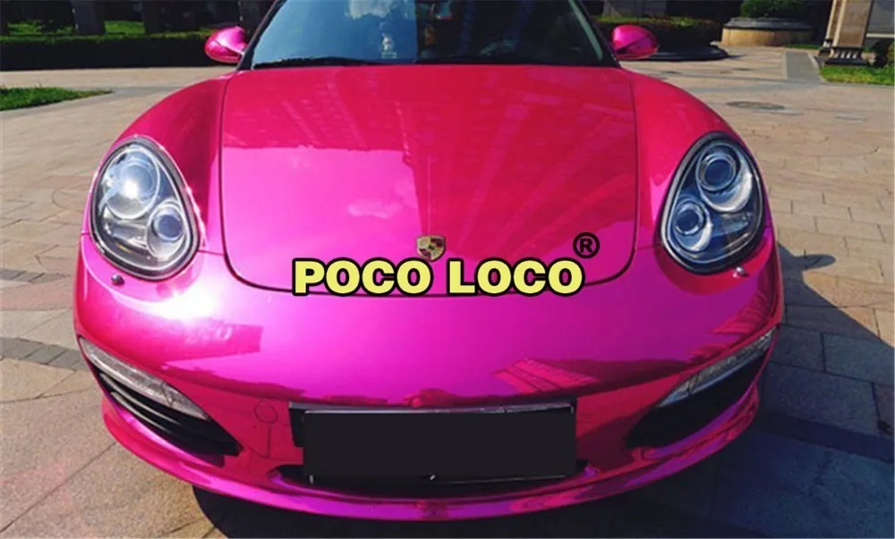 Rose Red 10 Colors Easy Stretch Chrome Pink Car Vinyl Wrap Bubble Free Sticker Film | Автомобили и мотоциклы