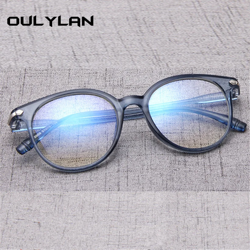 Oulylan, женские очки, оправа, Модные Винтажные поддельные очки, мужские оправы для очков, прозрачные линзы, Ретро стиль, круглые оптические очки