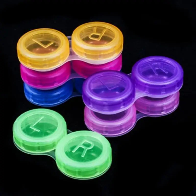 

2019 NEW Random Color Contact Lens Box Holder Portable Small Lovely Candy Color Eyewear Bag Container Contact Lenses Soak Stora