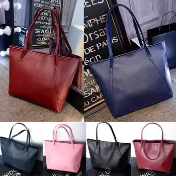 

Fashion Women PU Leather Handbags Messenger Lady Hobo Handbag Shoulder Bag Tote PU Solid Satchel Bag