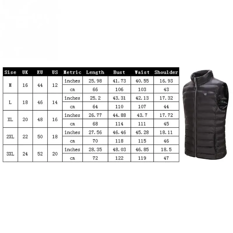 Mens Down Coat Streetwear Thermal Electric Vest Heated Clothes Jacket USB Warm Up Heating Pad Body Winter Warmer M-XXXL Plus Siz Mens Down Coat Streetwear Thermal Electric Vest Heated Clothes Jacket USB Warm Up Heating Pad Body Winter Warmer M-XXXL Plus Siz