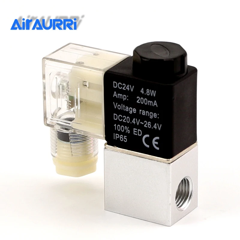 

Normally Closed 12V 24V 220V 1/4" BSP 2 Way 2 Position Air Solenoid Valve 2V025-08 Pneumatic Control Valve 2V025-08 AIRAURRI