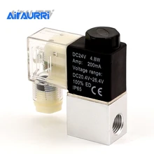 Normally Closed 12V 24V 220V 1/4 BSP 2 Way 2 Position Air Solenoid Valve 2V025-08 Pneumatic Control Valve 2V025-08 AIRAURRI 2w250 25 normally closed 2 2 way 1 inch pneumatic solenoid valve water air gas oil brass valve nbr dc ac 12v 24v 110v 220v