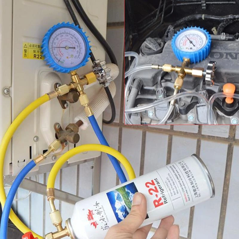 R22 R134a R410 R600 Refrigerant Household Car Air Conditioning Fluoride Adding Tool Kit Freon Common Cool Gas Meter Air Conditioning Installation Aliexpress