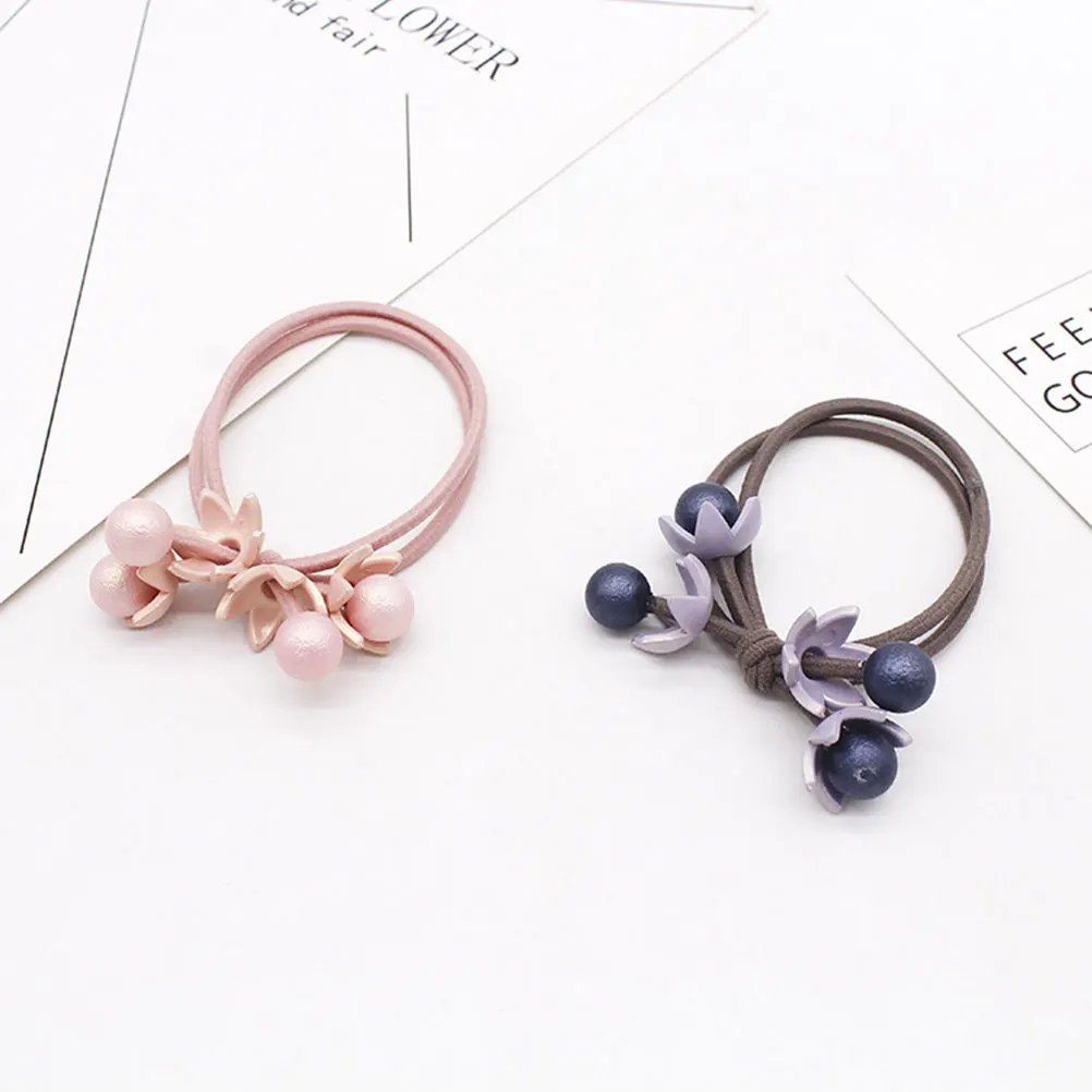 10pcs Hair Ties Candy Color Elastic Stretch Bowknot Hair Ring Hair Accessories Hair Rope Ponytail Holders for Girls Ladies Women